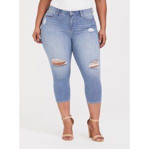 TORRID Women's Sky High Skinny Crop Premium Stretch High-Rise Jean Size 26
